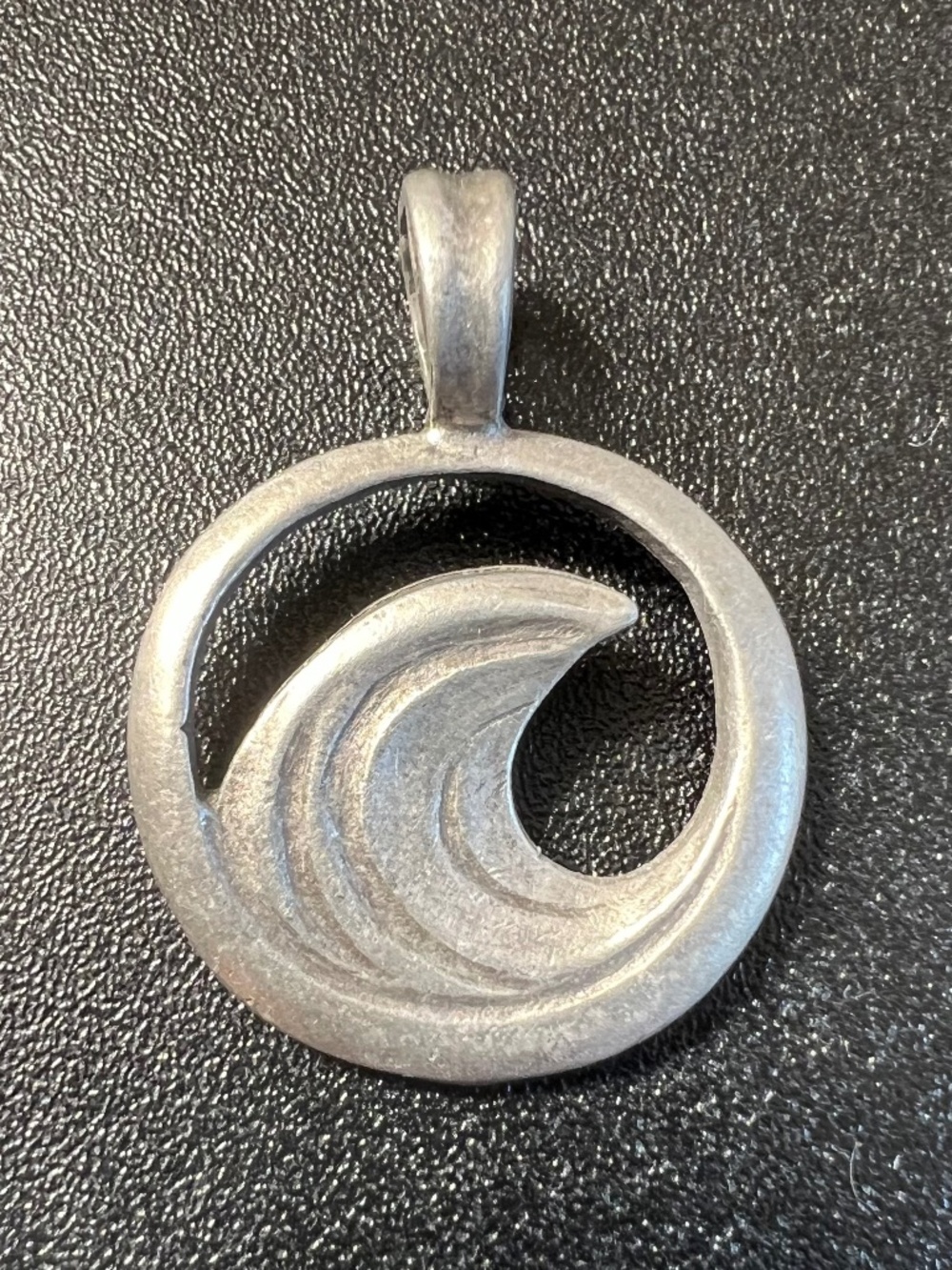 Vintage CSTS Pewter Rolling Wave Surfing Pendant